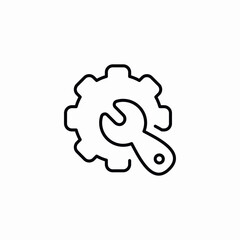 settings gear options icon vector sign