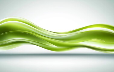 Modern abstract shapes form the basis of a unique wallpaper featuring a green and gray color combination and a new colorful backdrop concept