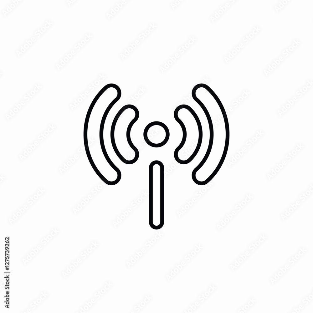 Poster wireless signal connection icon vector sign
