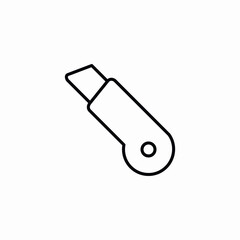 utility knife tool icon vector sign