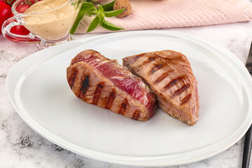 Delicous grilled tuna dish steak