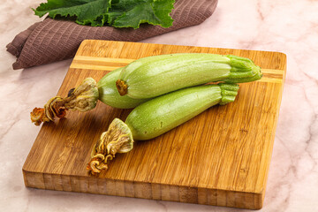 Green young small baby zucchini