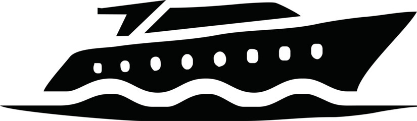 Yacht ship, water boat, yacht silhouette.