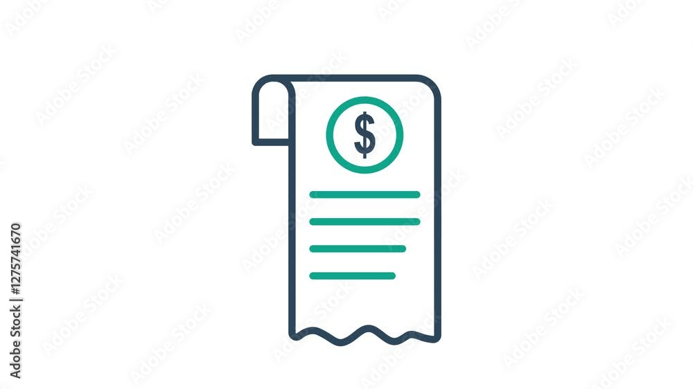 Poster bill animated icon. animated icon related to bill and payment. suitable for user interface, provide 