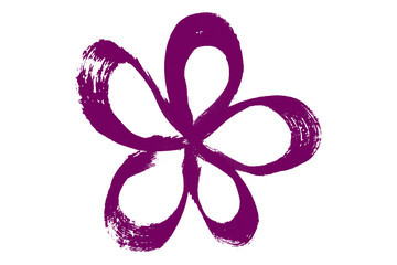 Brush. Hand drawn watercolor brush strokes on transparent background.