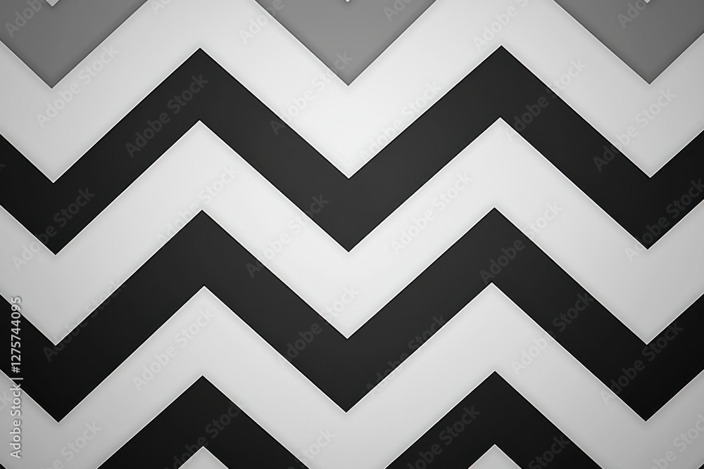 Poster a sleek and modern geometric background featuring a grayscale zigzag pattern, providing a dynamic an