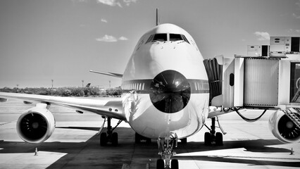 airplane in the airport, 747