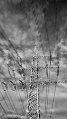 high voltage power lines, germany