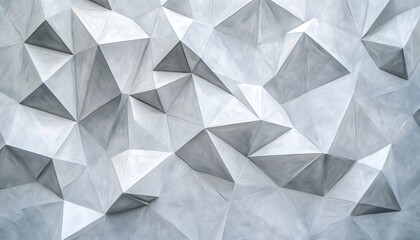 Obraz premium Abstract Geometric Silver Grey Triangular Wall