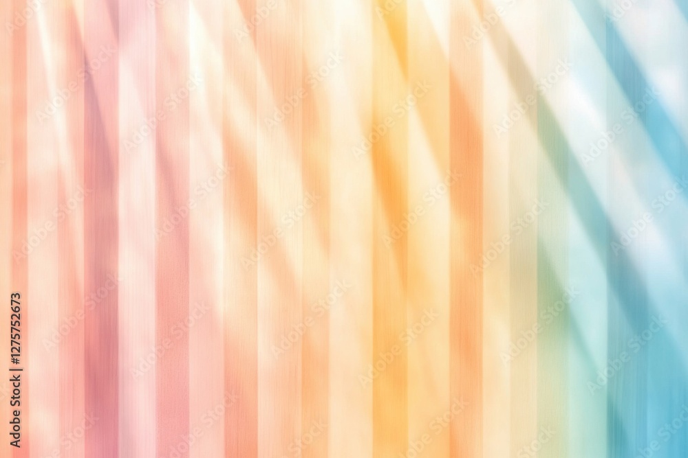 Poster light-dispersing background creating a vibrant rainbow effect in soft colors