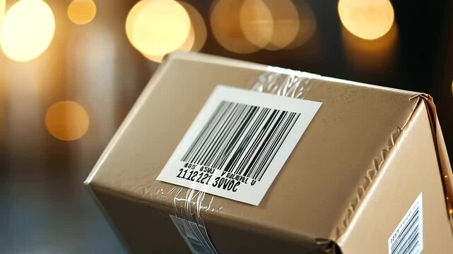 Close Up of Barcode Label on Product for Shipment
