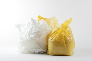 Professional stock photo showcasing pet waste bags on a clean white background with sharp details