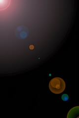 Abstract drawing space and cosmic bodies