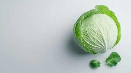 Fresh Cabbage on White