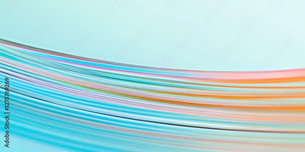 Poster colorful abstract wave in soft gradient tones fluid motion design in vibrant pastel colors dynamic p