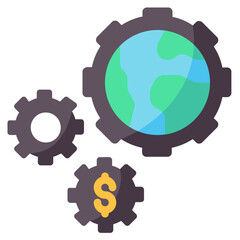international economics vector flat icon