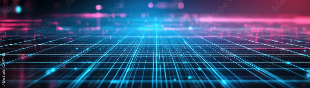 Aufkleber Digital background featuring abstract lines and dots in a modern design for technology or graphic use