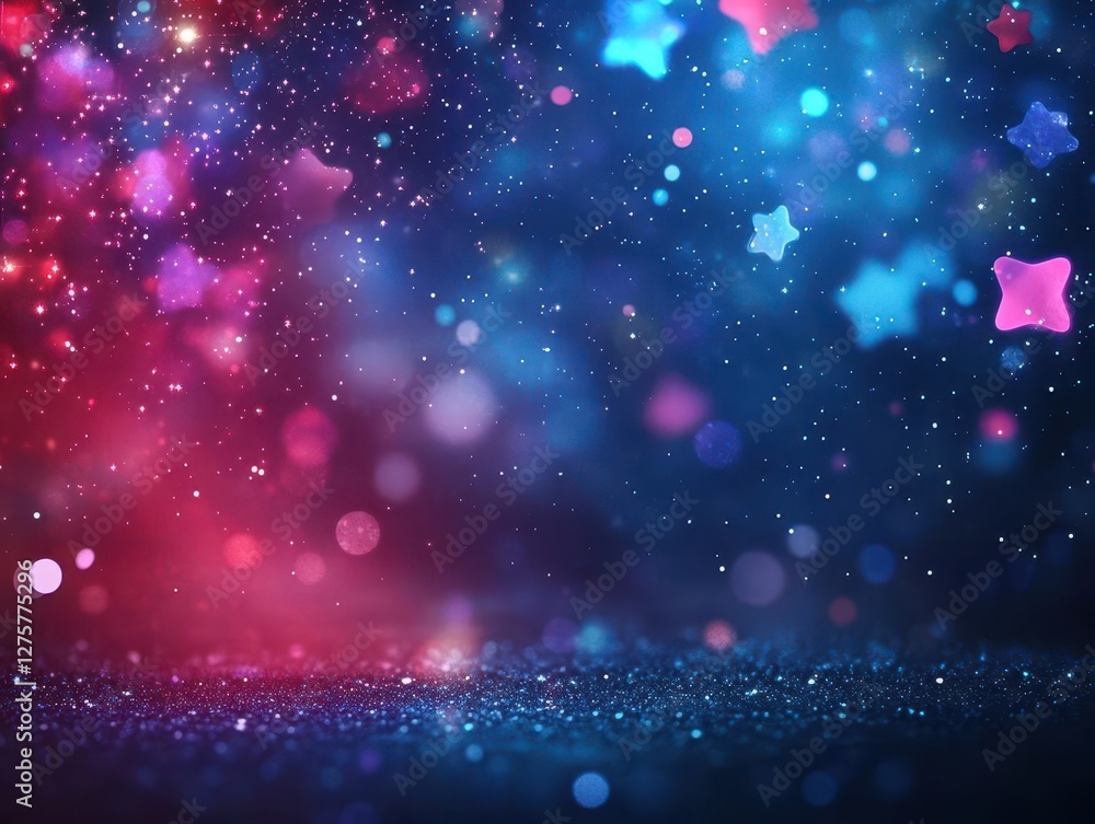Poster colorful bokeh lights background with blurred soft focus for creative design and artistic decoration