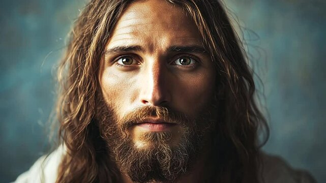 A tranquil depiction of Jesus Christ exuding warmth and benevolence.