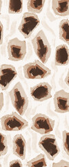 Abstract Leopard Pattern. Seamless abstract watercolor pattern.