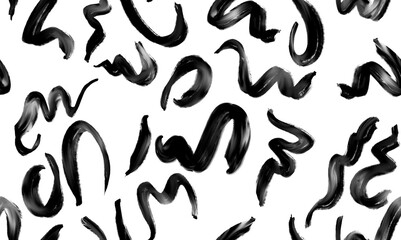 Painting brush pattern. Abstract pattern design