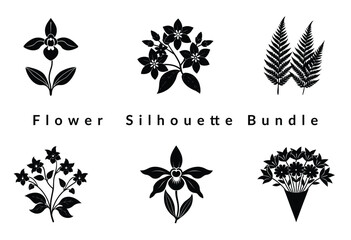 Big floral collections of black silhouettes of meadow herbs, floral backgrounds and wreaths. Wildflowers. Wild grass. Floral elements for your design. Vector illustration,Black silhouette of flowers