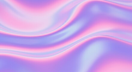 Fototapeta premium A holographic iridescent texture shifting between pastel pink