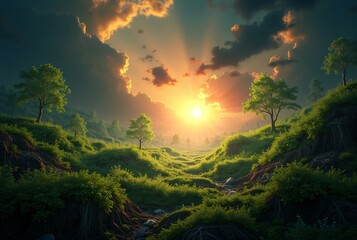 Fototapeta premium BioluminescentCycle