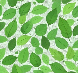 Illlustration of green environment with fresh leaves.