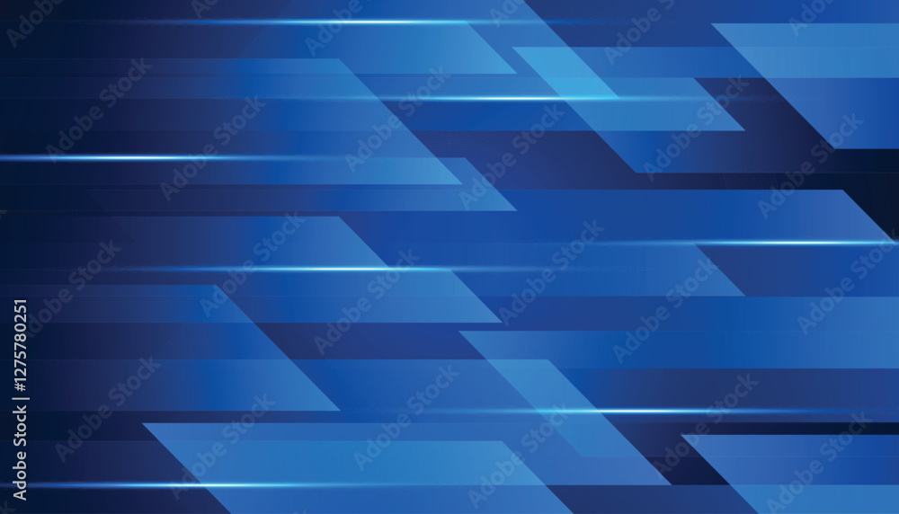 Poster abstract modern geometric blue gradient light with line shiny speed horizontal banner design backgro