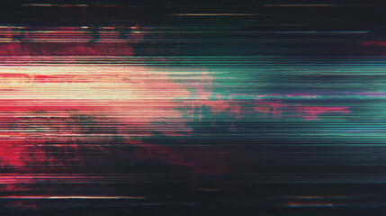 digital glitch effect resembling a broken TV signal