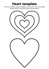 Get these printable heart templates for crafts, coloring, and DIY projects! Perfect for Valentine’s Day, scrapbooking, or card-making. Includes various sizes and styles. Instant digital download!