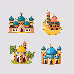 Muslim Mosque Building 
