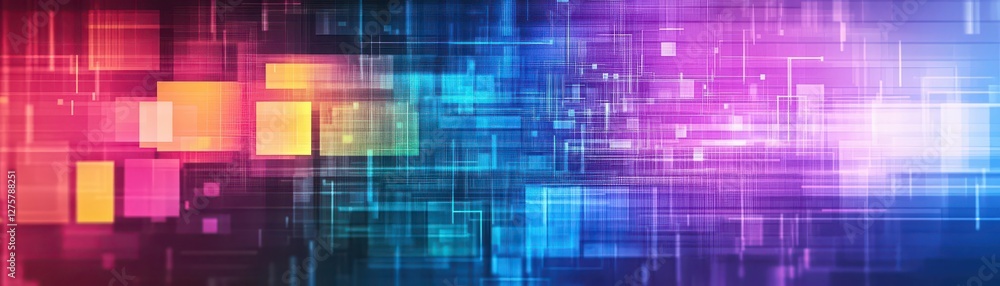 Poster Abstract technology background vector design with geometric shapes and lines for digital media projects