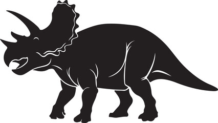 Fototapeta premium Tyrannosaurus dinosaur silhouette vector illustration