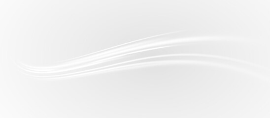 PNG Light trail wave, fire path trace line, car lights, optic fiber and incandescence curve twirl. Big data PNG traffic visualization, dynamic high speed, png, effect. Vector glowing lines © ANATOLII