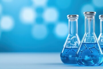 Abstract background of science and innovation technology Technical background with molecular structures and chemical engineering