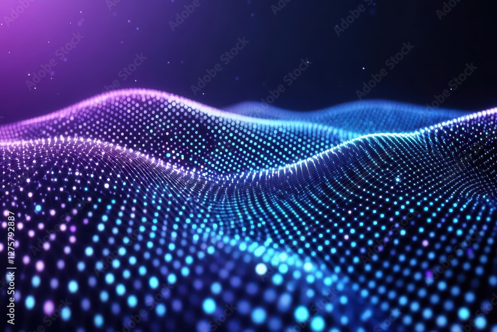 Poster Abstract digital background of points and lines Glowing black plexus Big data Network or connection Abstract technology science background 3d vector illustration