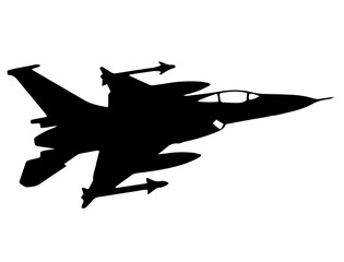 silhouette of a military aircraft