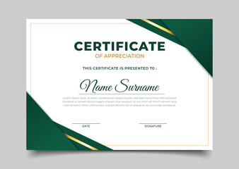 modern luxury green business certificate template premium design collection