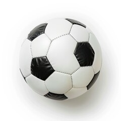 A classic black and white soccer ball, designed for playing the sport. isolated on white background