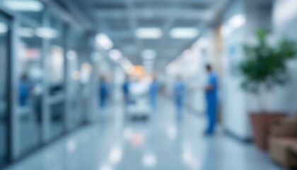 blur image background of corridor in hospital or clinic image