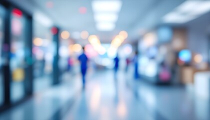 blur image background of corridor in hospital or clinic image