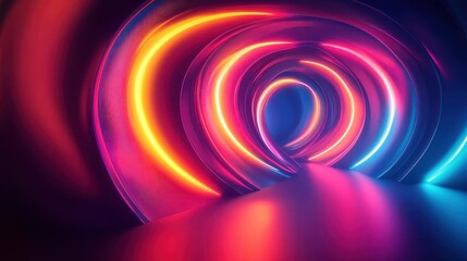 Obraz premium Minimalist typography design with glowing neon elements, soft clean background, digital art