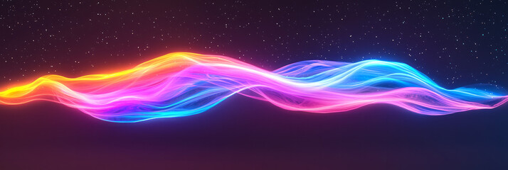 Ethereal flow of neon red and electric blue scribbles weaving in and out of focus, set against a