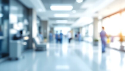 blur image background of corridor in hospital or clinic image