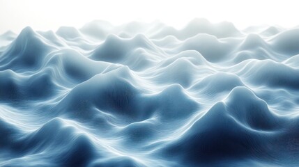 Obraz premium Abstract blue waves, bright background, digital landscape, website banner