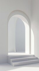 Fototapeta premium Minimalist Archway Steps Interior Design