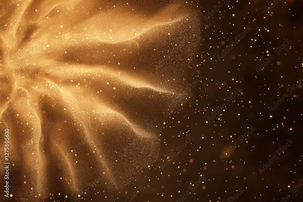Aufkleber highlighted starburst pattern with radiant, prismatic halos blooming around each streaking particle,