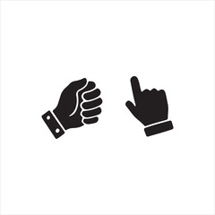 Obraz premium hand thumbs up and down vector illustration